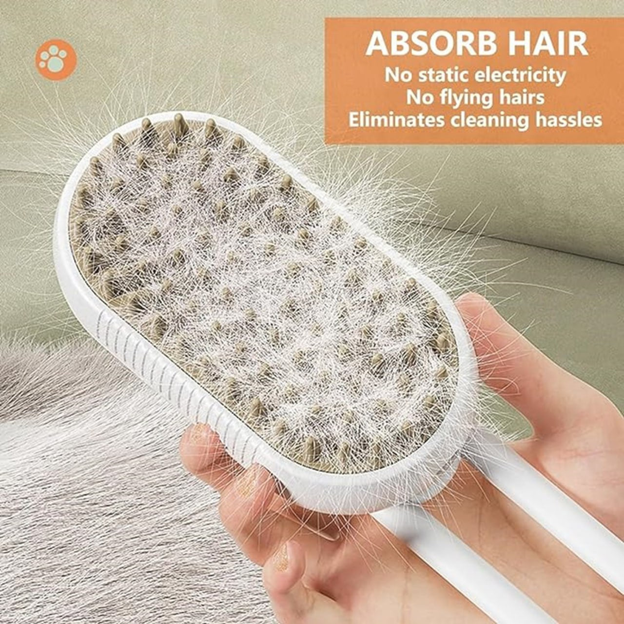 Pet steam brush