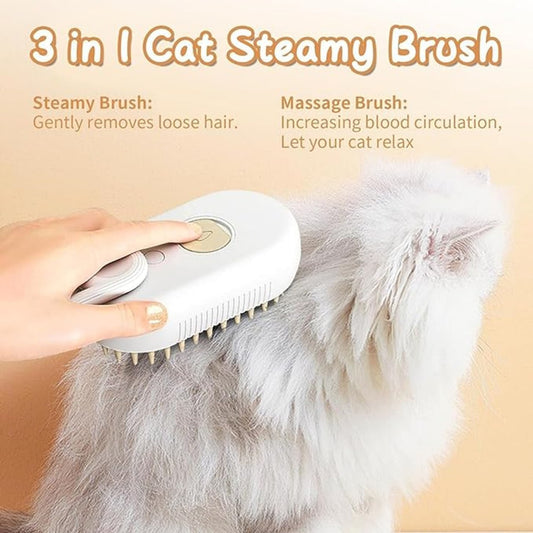 Pet steam brush