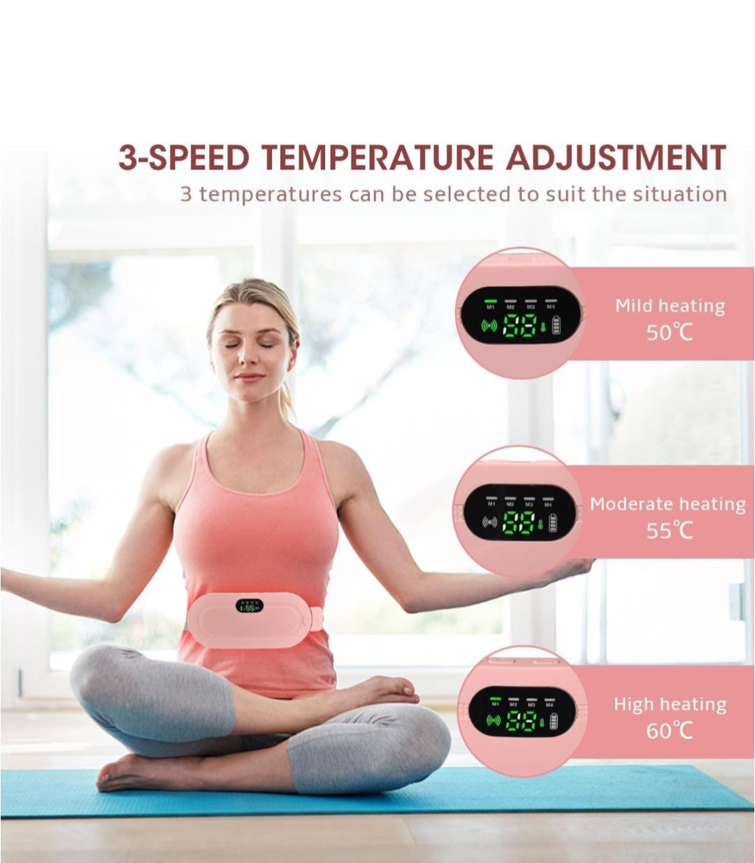 Period Cramp Relief Massager With Heating Pad For Back Pain|Cramp free- Period Cramp Relief Heater & Massager